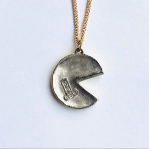 Jewelry - Vintage 1980 Pac-Man Pendant Necklace Gold Jewelry - Vintage 1980 Pac-Man Pendant Necklace Gold